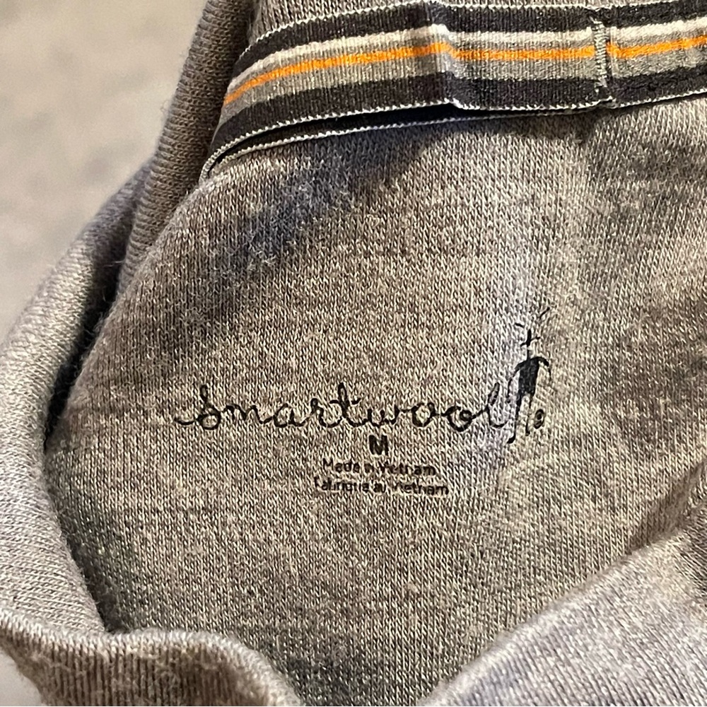 Smartwool 1/4 zip shirt mens medium‎ pre-owned condition gray - Picture 6 of 12